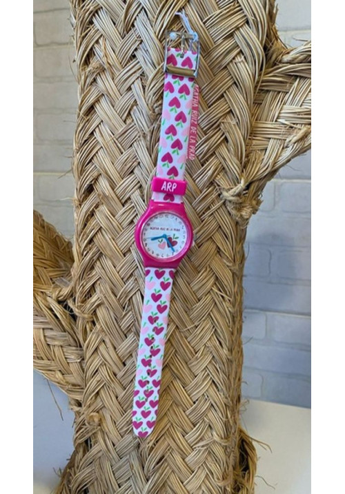 Reloj flip fucsia estampado  